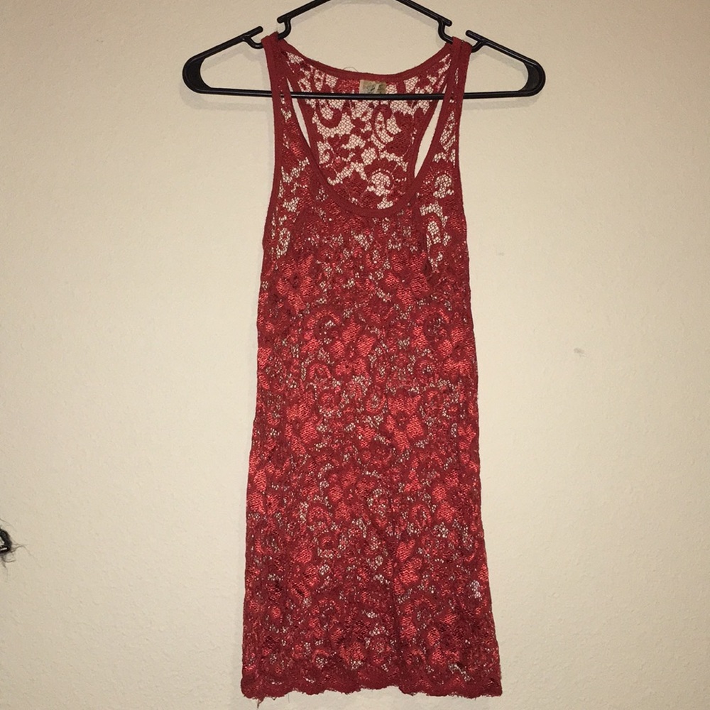 Sexy BKE transparent lace top!